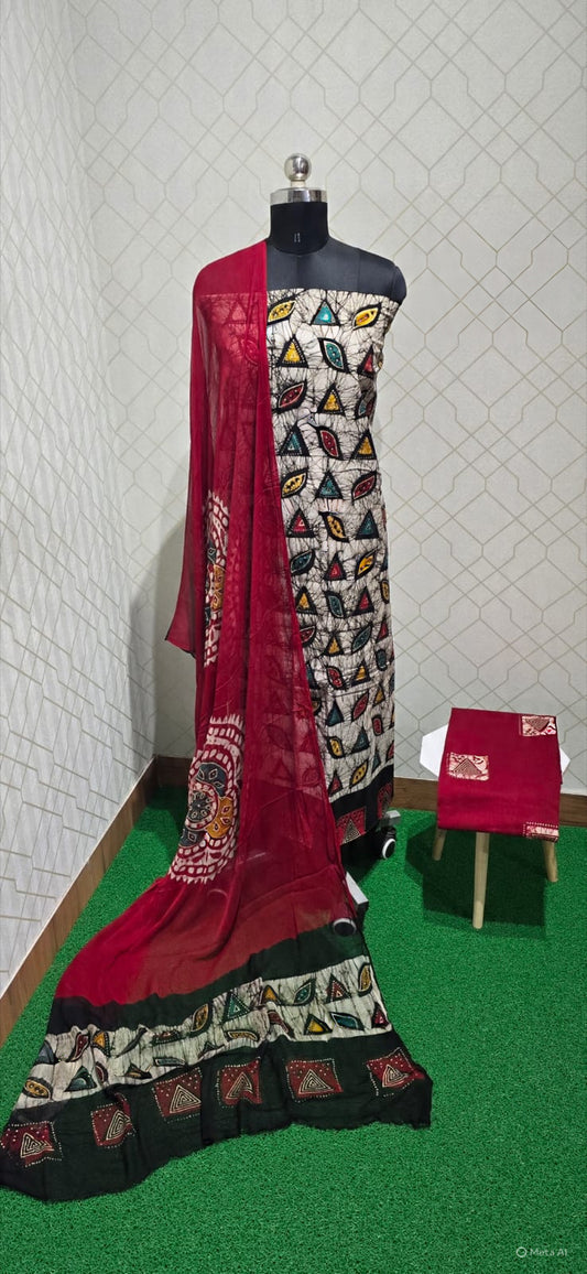 Bathik Cotton Suit - BCN05