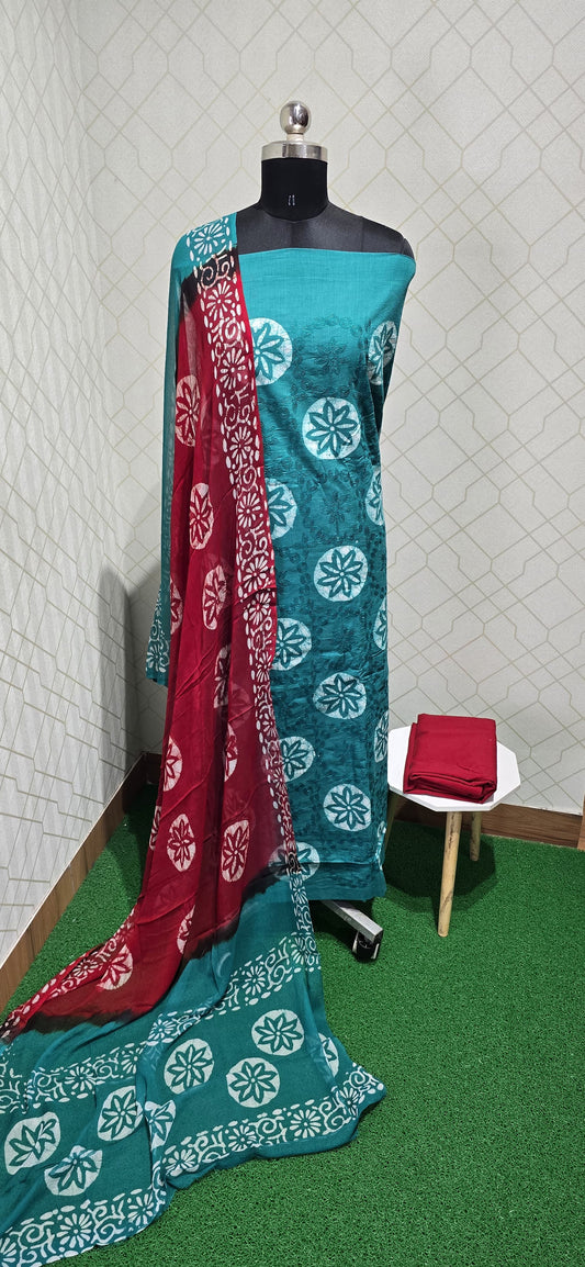 Bathik Cotton Suit - BCN06