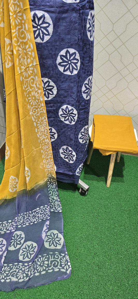 Bathik Cotton Suit - BCN08