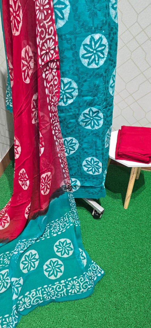 Bathik Cotton Suit - BCN06