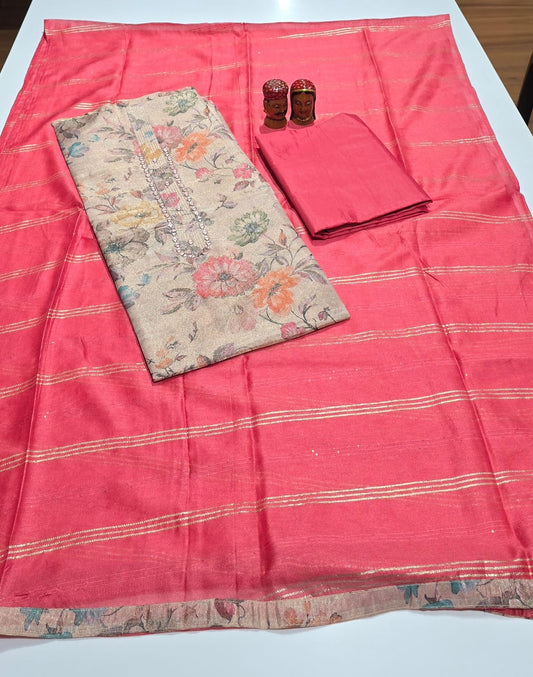 Party wear silk suit - 06