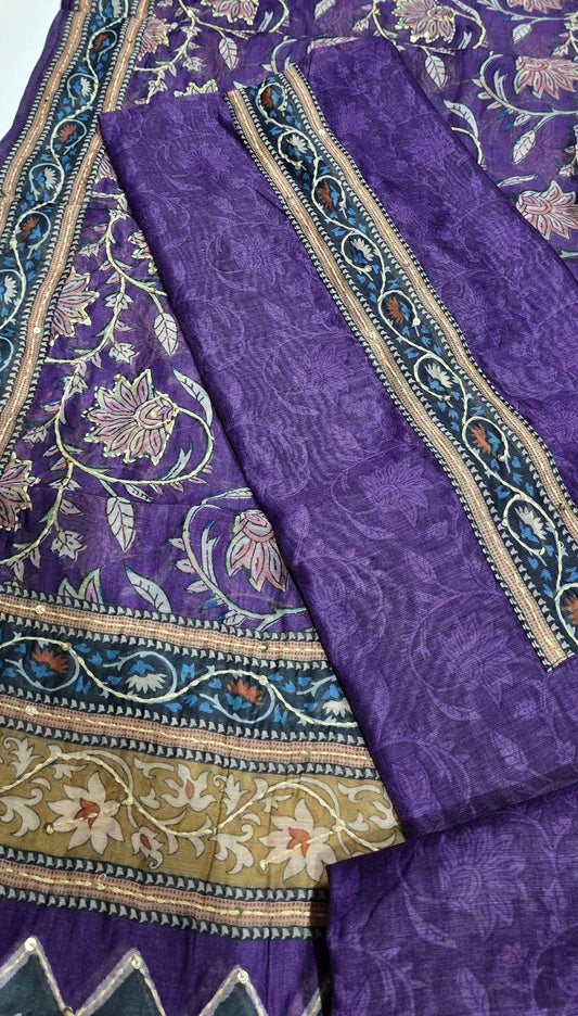 Party wear silk suit - 10