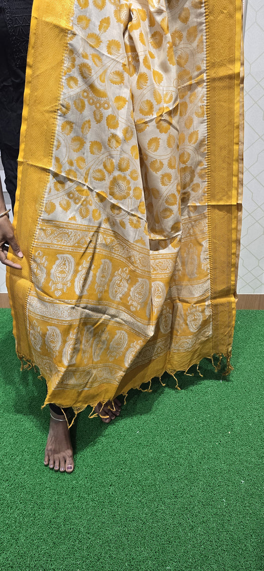 Chennuri Kalamkari Silk Dupatta P10