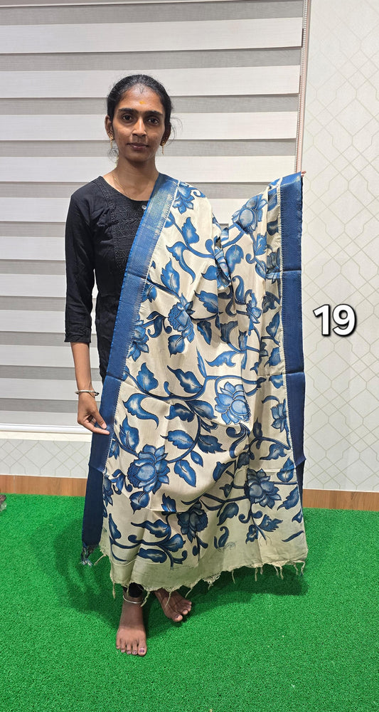 Chennuri Kalamkari Silk Dupatta P19