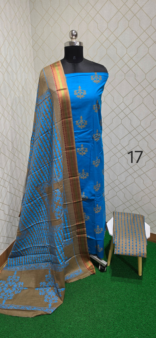2.5 mtrs Office Wear Cotton Salwar - 17