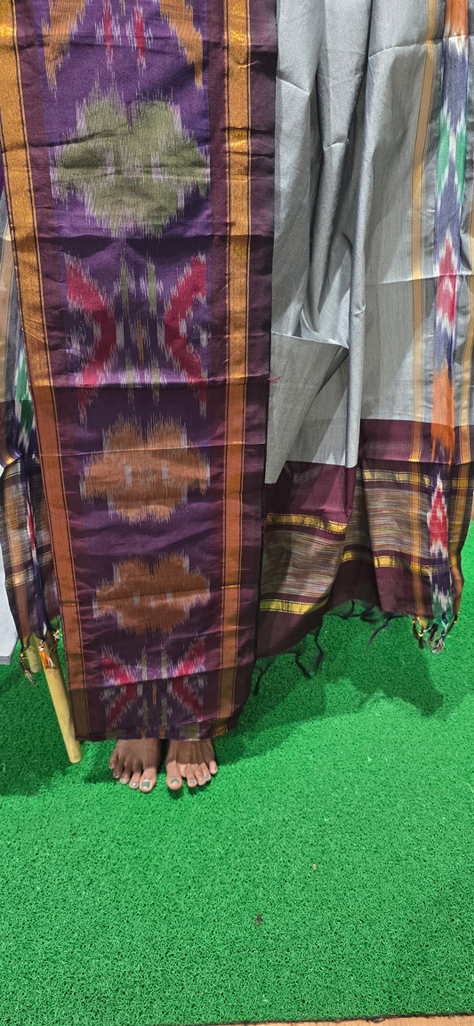Pochampalli Ikkat Sico with border dupatta - PIS05