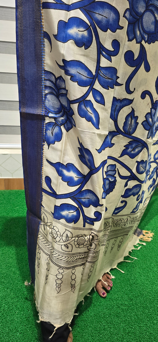 Chennuri Kalamkari Silk Dupatta - P11