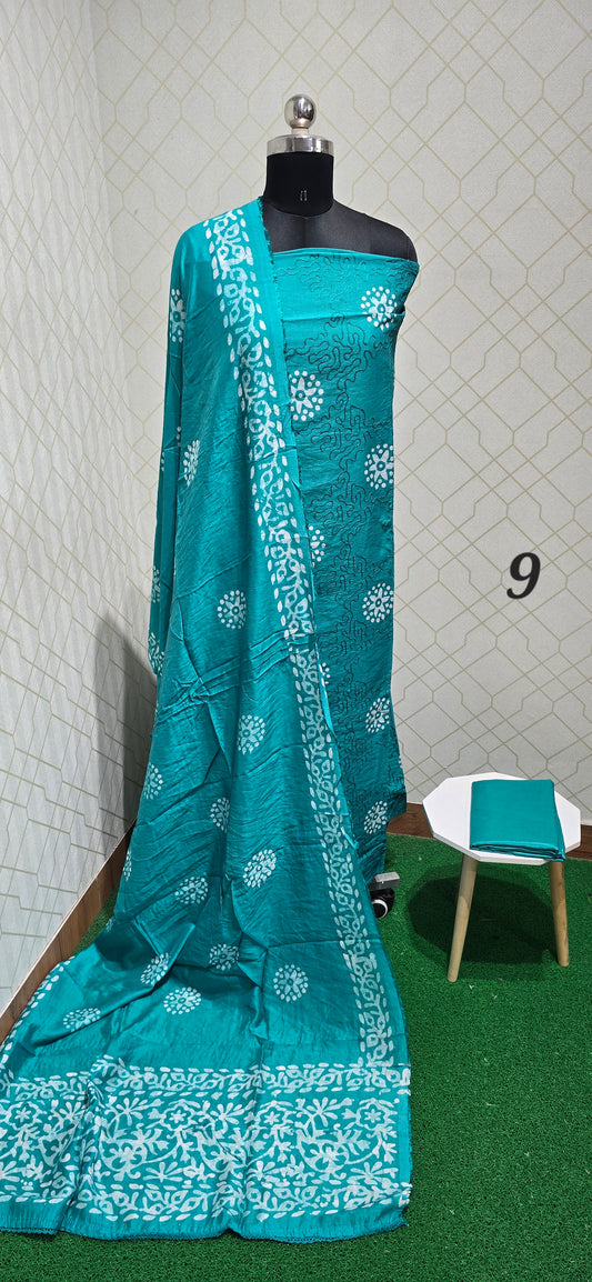 Bathik Silk Suit - 09
