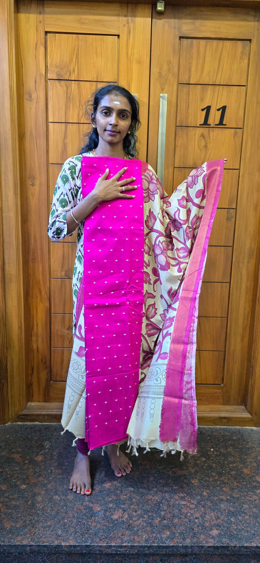 Raw silk with Chennuri silk Dupatta - RC11
