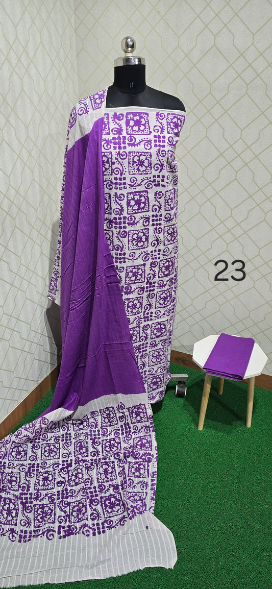 Bathik Cotton Suit - BC23