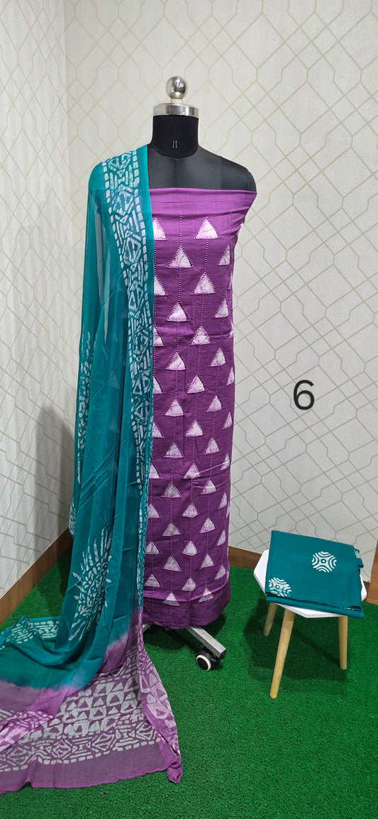 Bathik Cotton Suit - BCN06