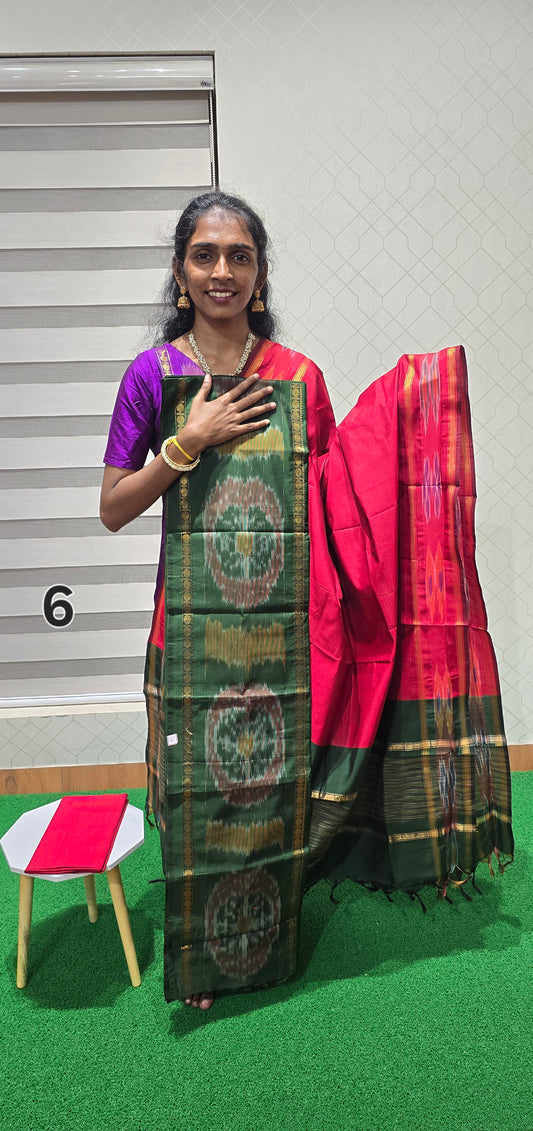 Pochampalli Ikkat Sico with border dupatta - PIS06
