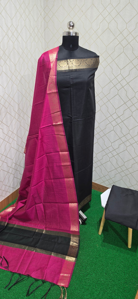 Semi-Maheswari Silk Salwars - SMS05