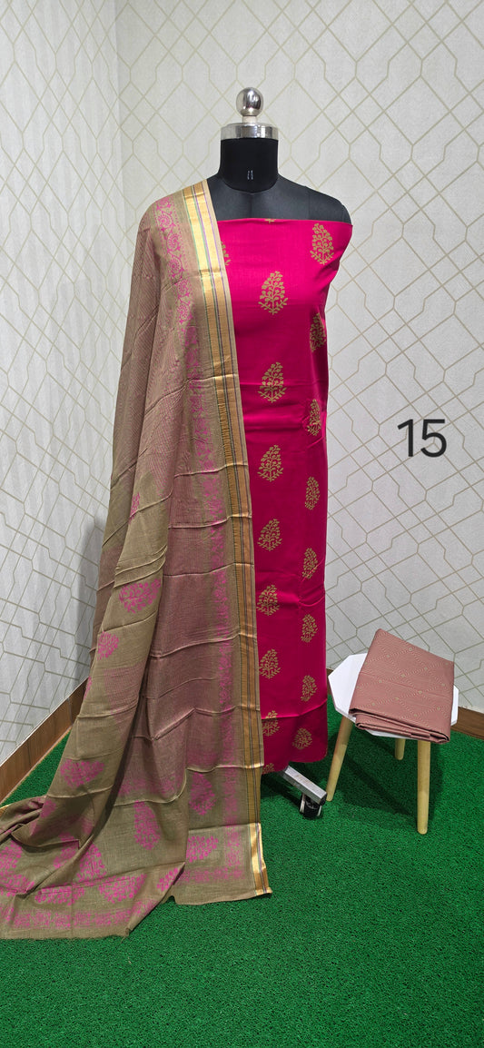2.5 mtrs Office Wear Cotton Salwar - 15