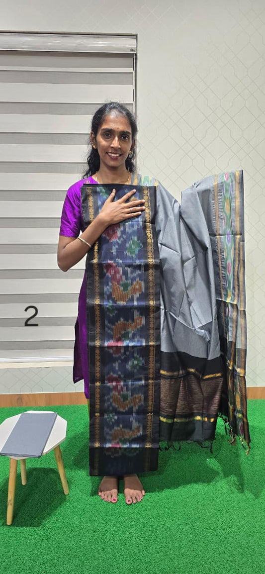 Pochampalli Ikkat Sico with border dupatta - PIS02