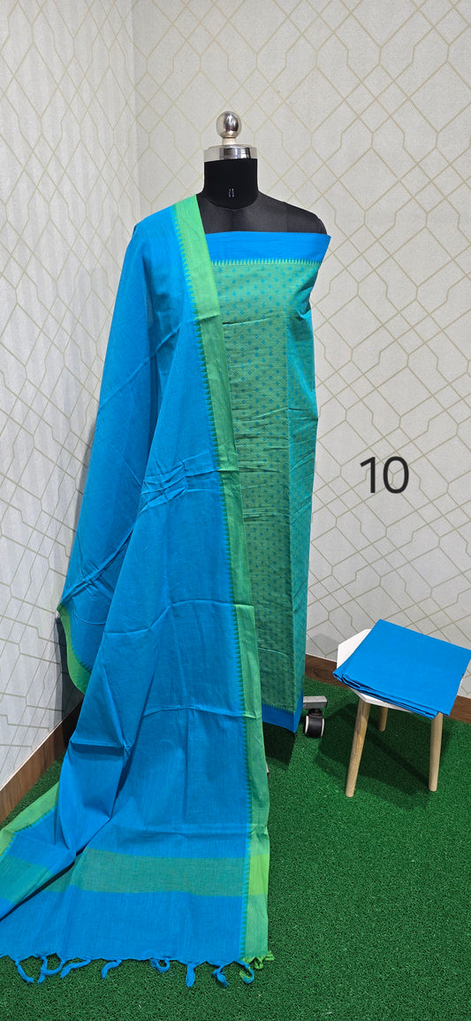 Office wear Handloom Cotton Suits - 10