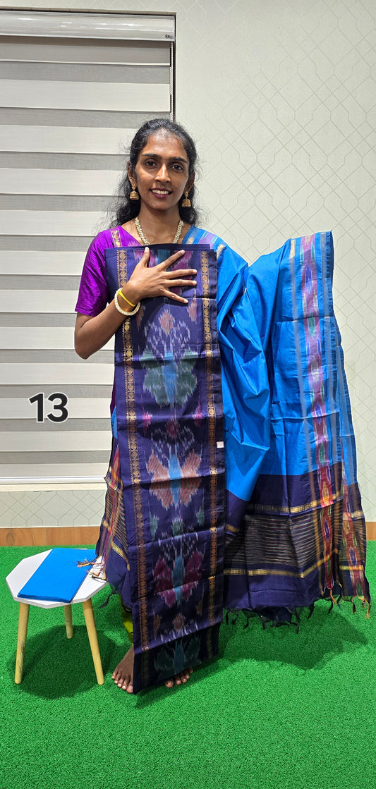 Pochampalli Ikkat Sico with border dupatta - PIS13