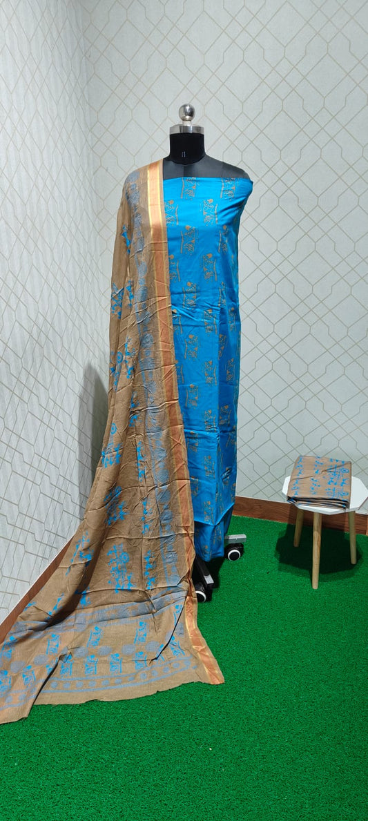 2.5 mtrs Office Wear Warli Cotton Salwar - 01