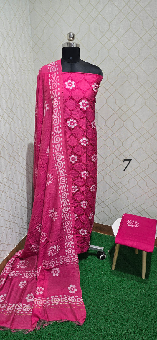 Bathik Silk suit - 07