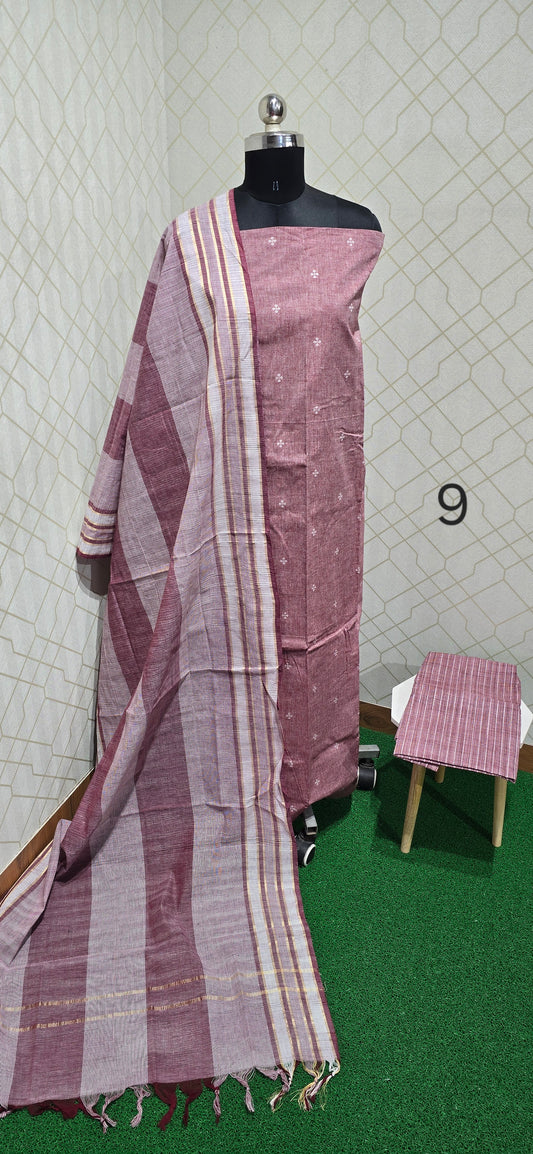 Office wear Handloom Cotton Suits - 09