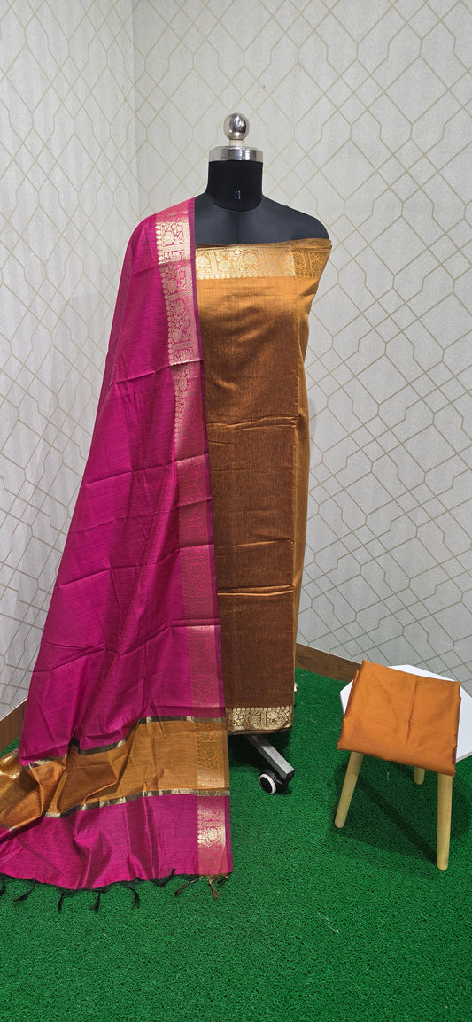 Semi-Maheswari Silk Salwars - SMS02