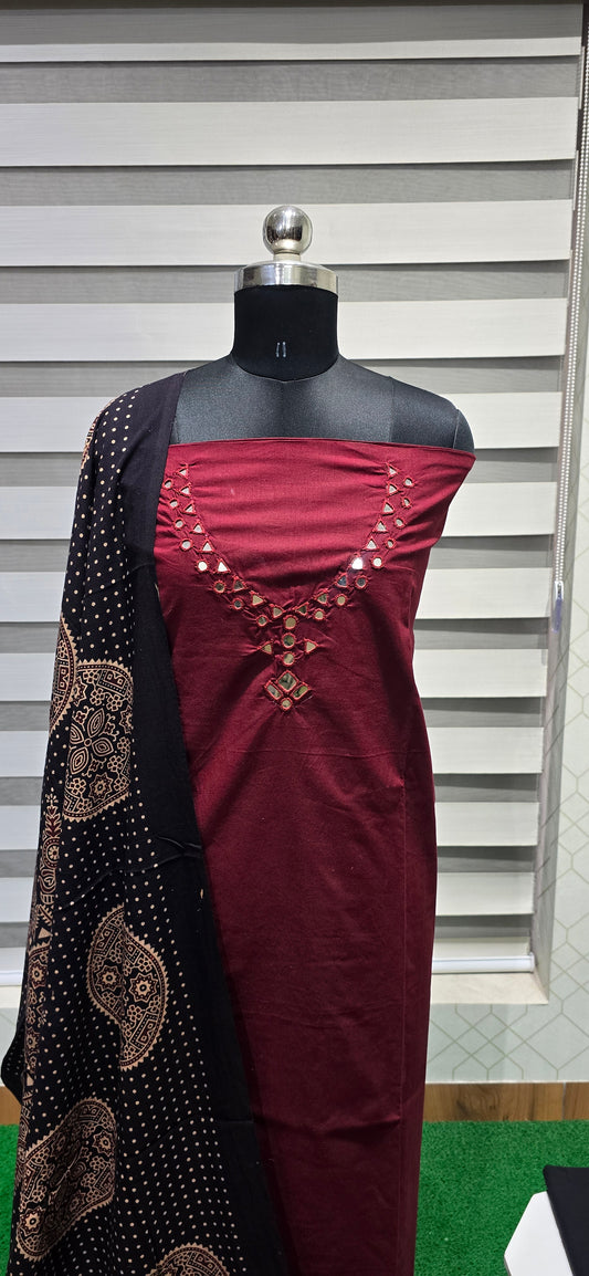 Customized Handloom Cotton Suit - CH03
