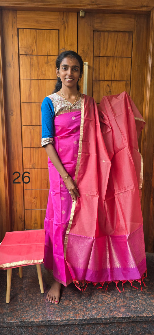 Pure Silk Cotton Suit  - 26