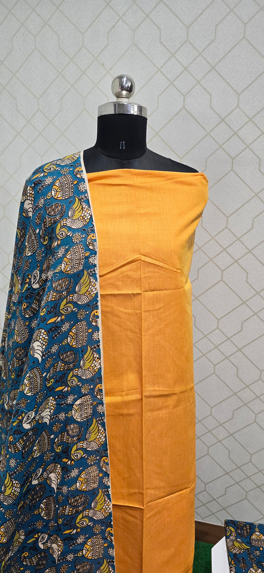 Kalamkari 3 piece Cotton suit - 02