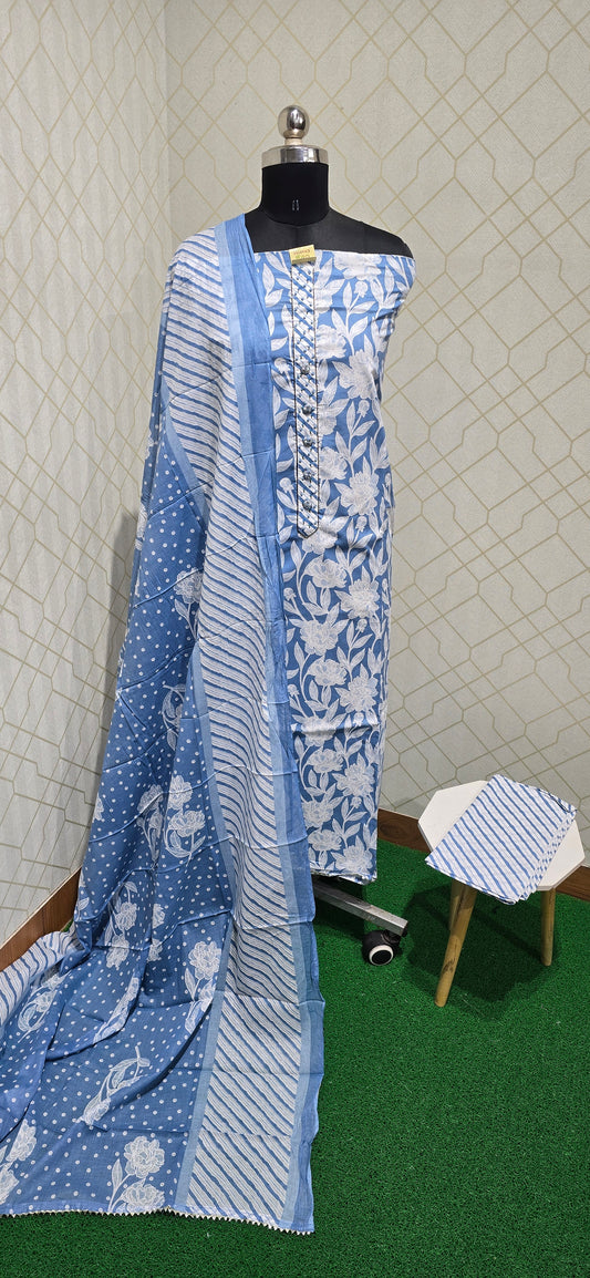 Premium Pure Cotton Suit - 91