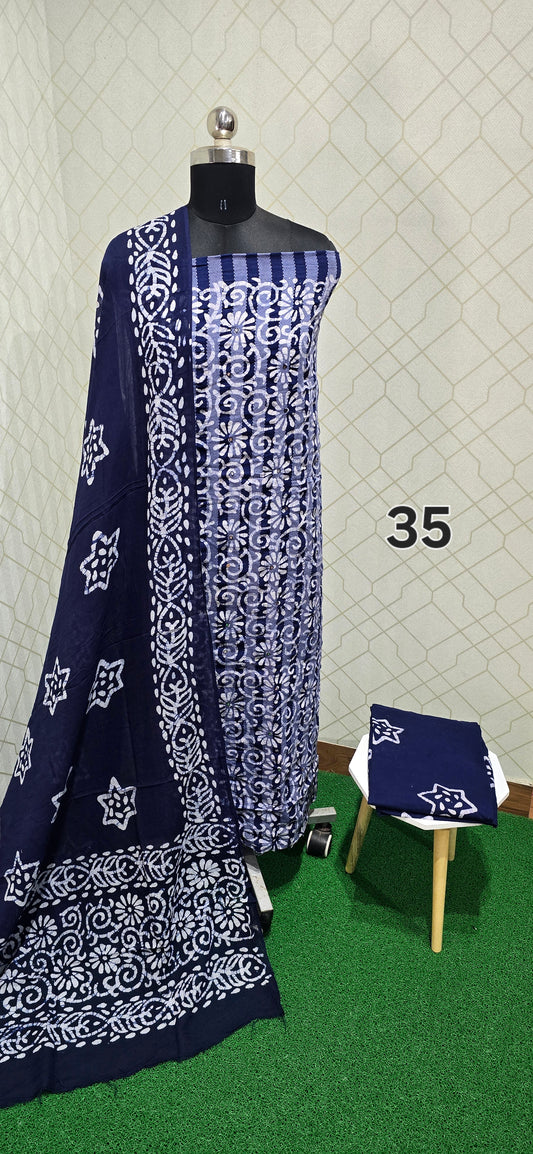 Bathik Cotton Suit - SSB35