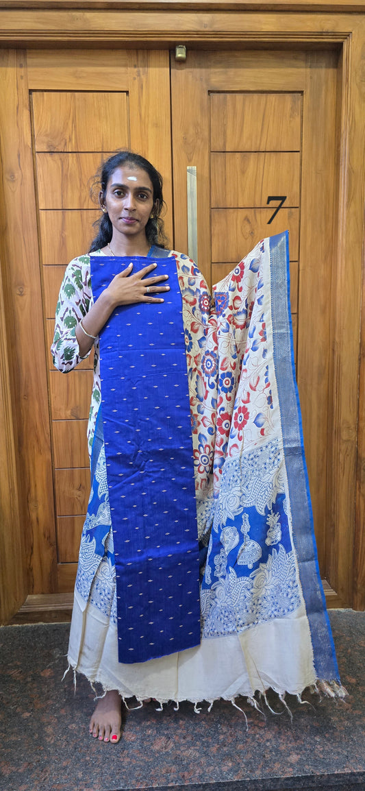 Raw silk with Chennuri silk Dupatta - RC07