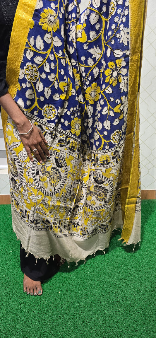 Chennuri Kalamkari Silk Dupatta - P03