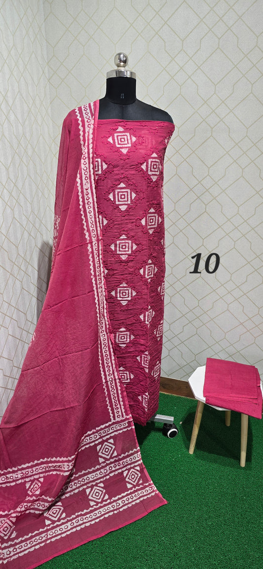 Bathik Silk suit - 10