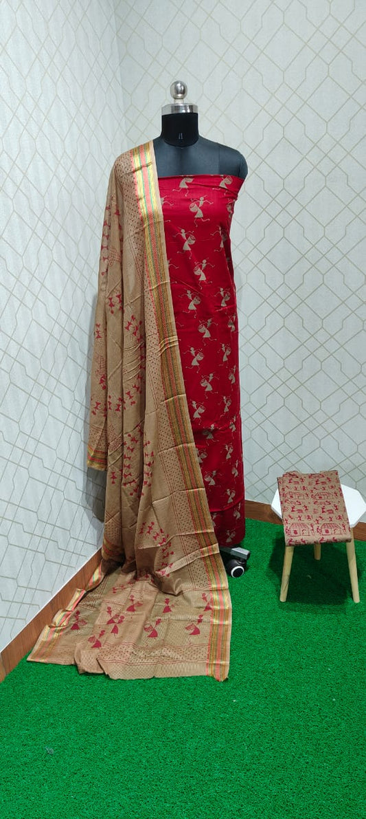 2.5 mtrs Office Wear Warli Cotton Salwar - 06