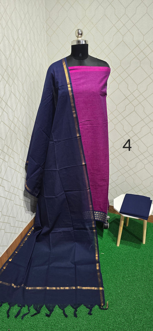 Office wear Handloom Cotton Suits - 04