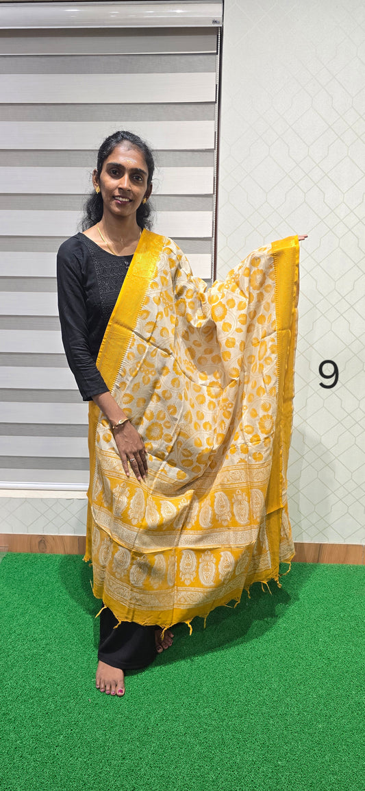 Chennuri Kalamkari Silk Dupatta - P09