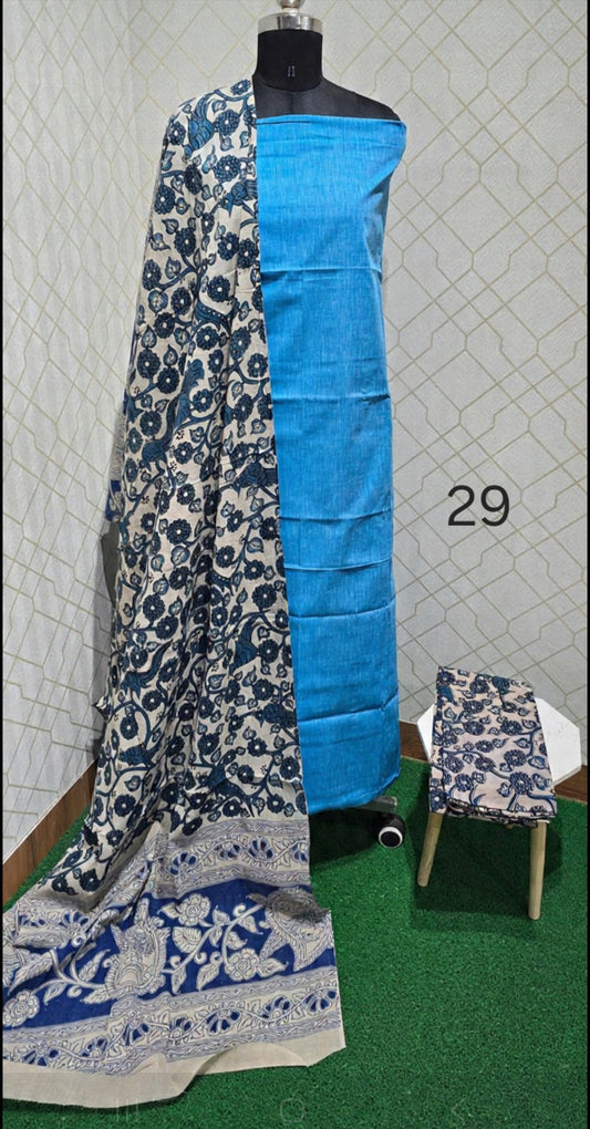 Kalamkari 3 piece Cotton suit - 29