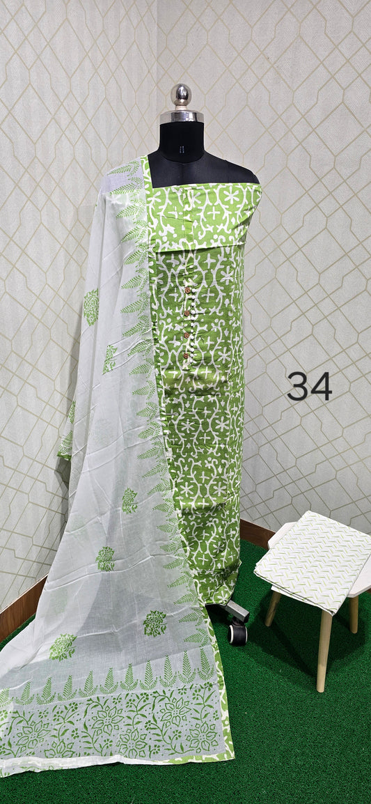 Bathik Cotton Suit - ASB34