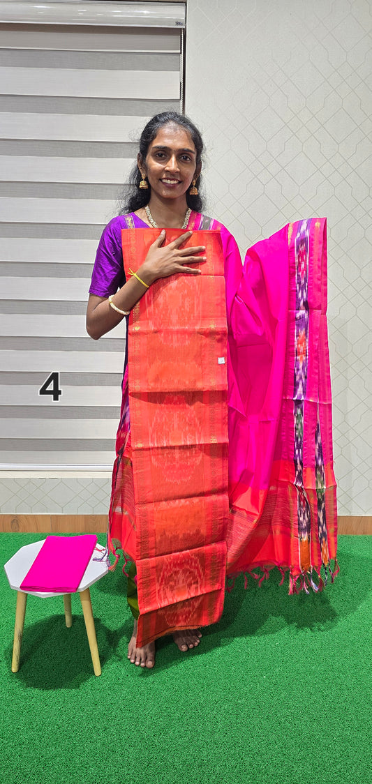 Pochampalli Ikkat Sico with border dupatta - PIS04