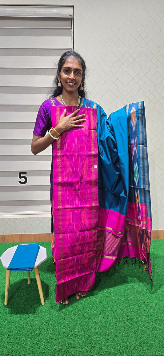 Pochampalli Ikkat Sico with border dupatta - PIS05