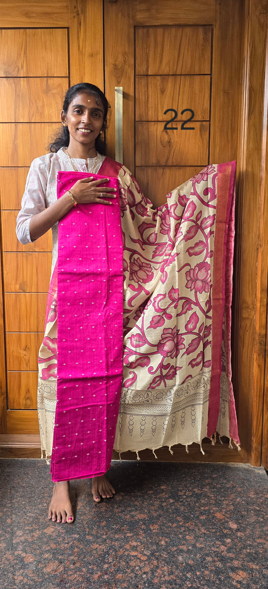 Raw silk with Chennuri silk Dupatta - RC22