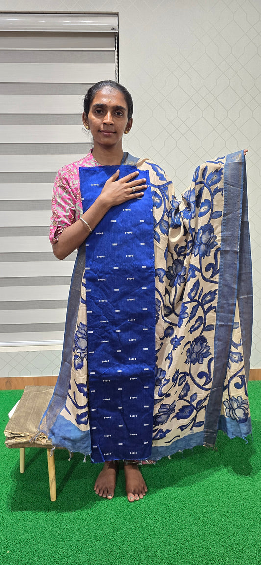 Raw silk with Chennuri silk Dupatta - RC03