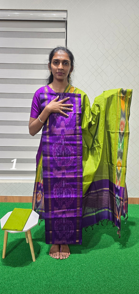 Pochampalli Ikkat Sico with border dupatta - PIS01