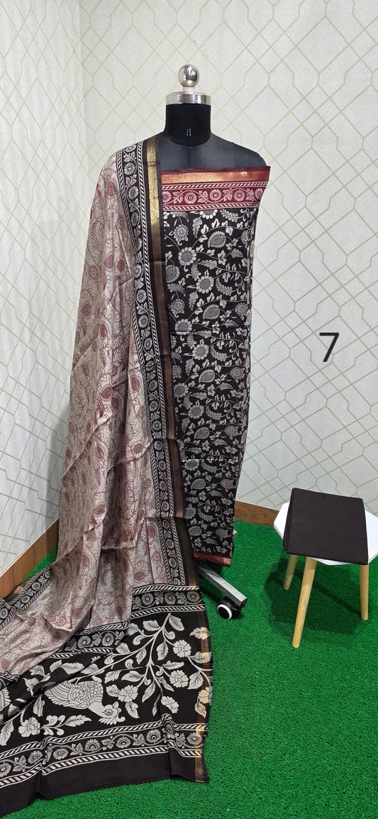 Semi-Maheswari Silk Salwars - SM07