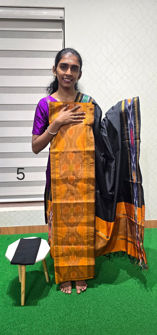 Pochampalli Ikkat Sico with border dupatta - PIS05