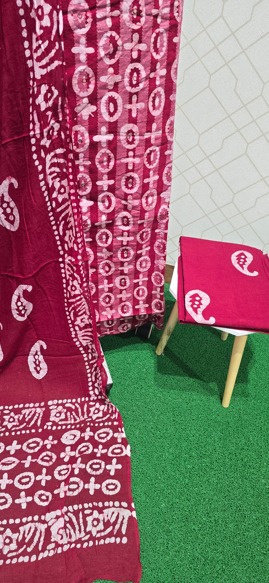 Bathik Cotton Suit - SSB12