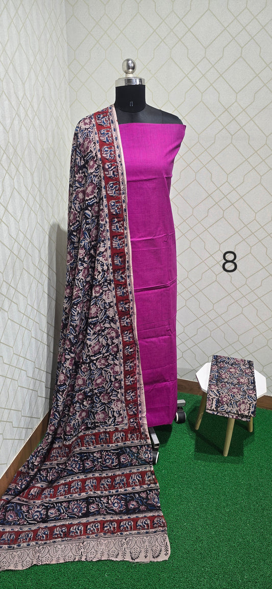 Kalamkari 3 piece Cotton suit - 08