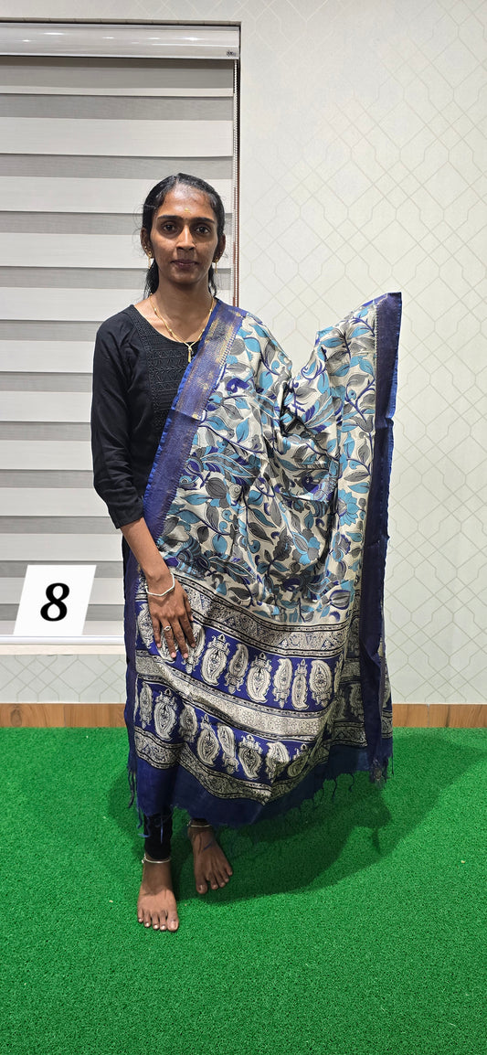 Chennuri Kalamkari Silk Dupatta P08