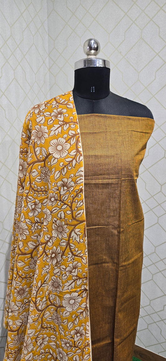 Kalamkari 3 piece Cotton suit - 11