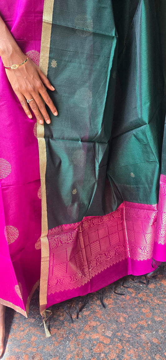 Pure Silk Cotton Suit  - 01